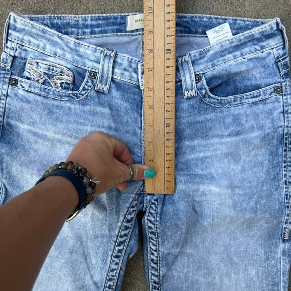 Big Star Liv Boot Cut Light Acid Wash 27L Light Blue Jeans - Picture 8 of 9